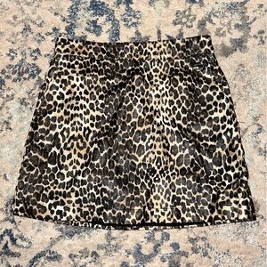 forever 21 leopard print faux leather mini skirt
